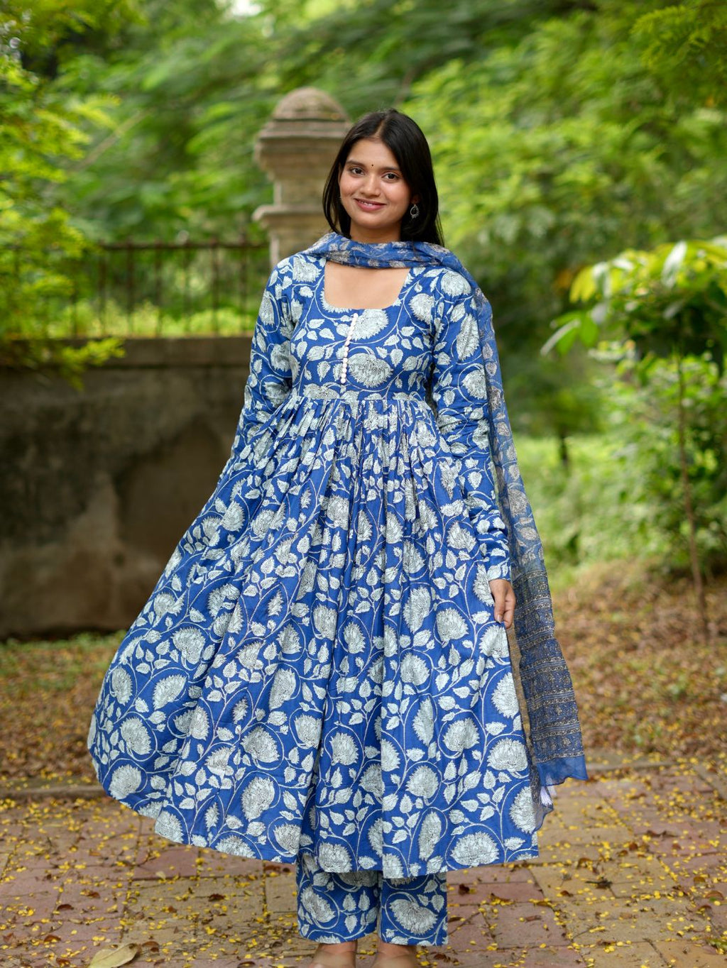 Nazma Three Piece Anrakali Set(with extra ghera)