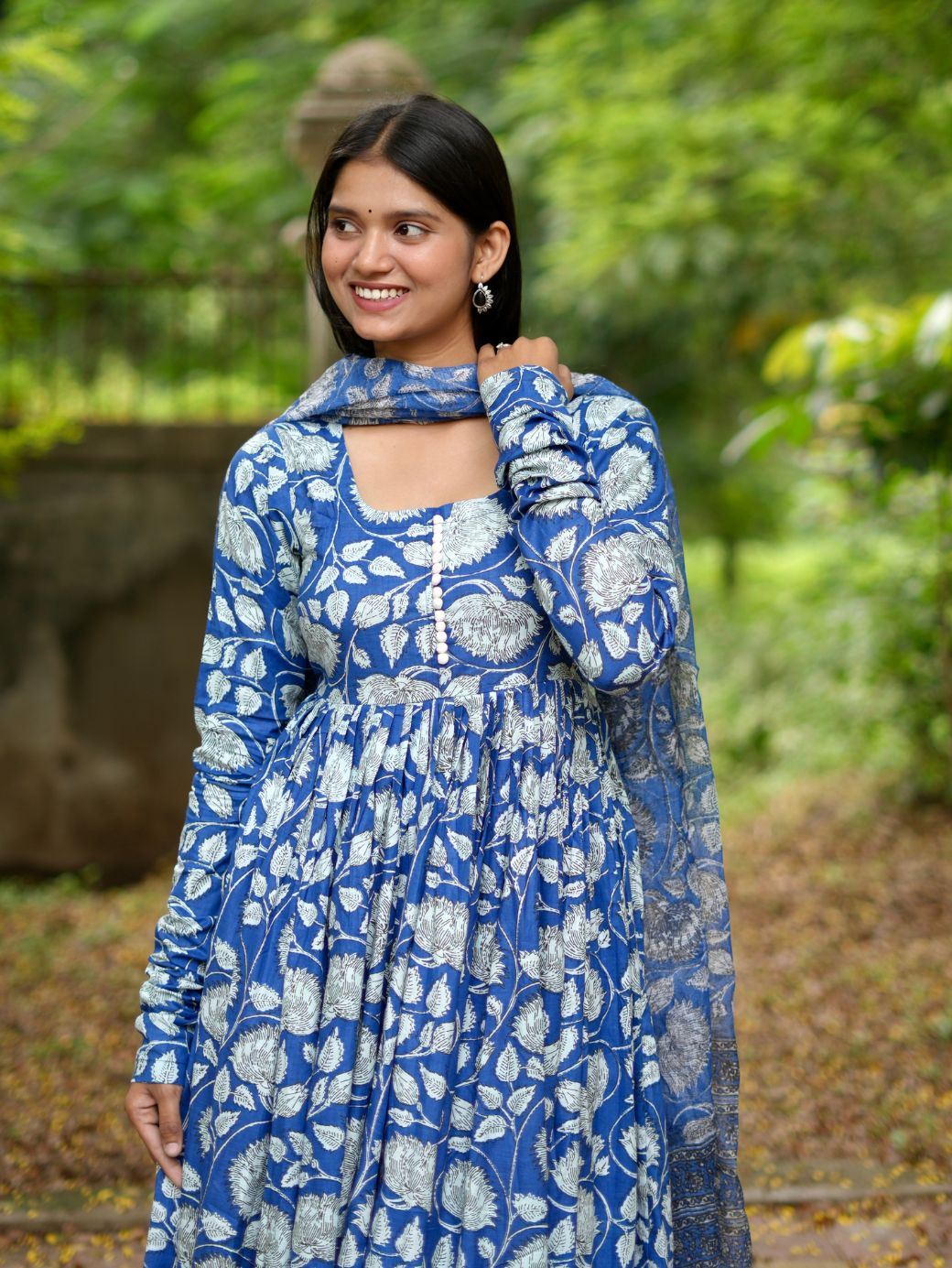 Nazma Three Piece Anrakali Set(with extra ghera)