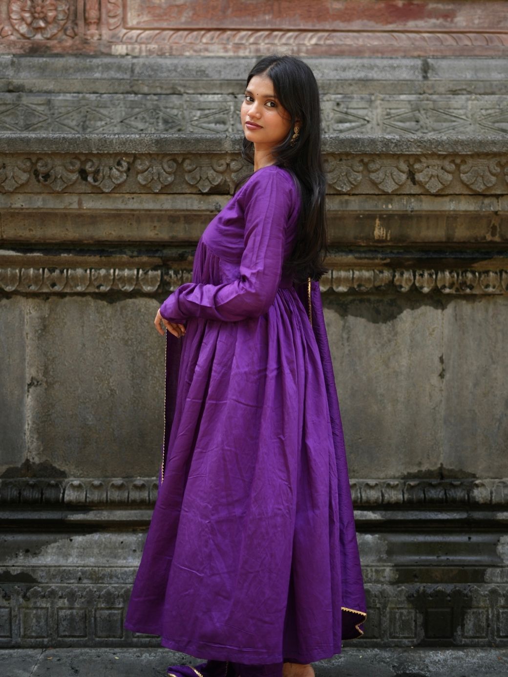 Amara Purple Anarkali Set