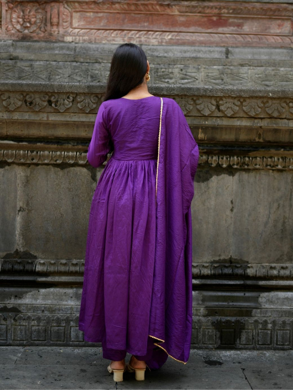 Amara Purple Anarkali Set