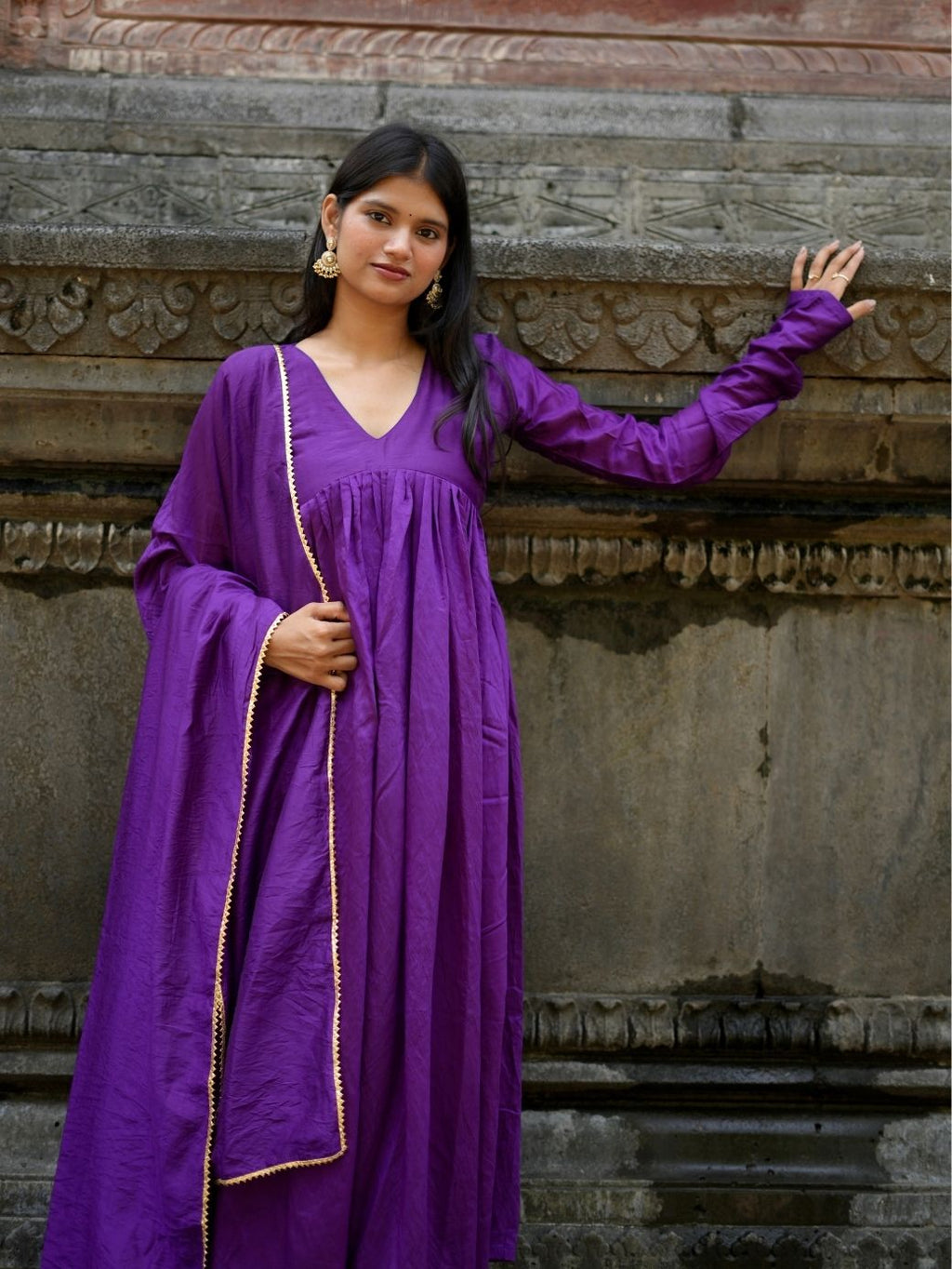 Amara Purple Anarkali Set