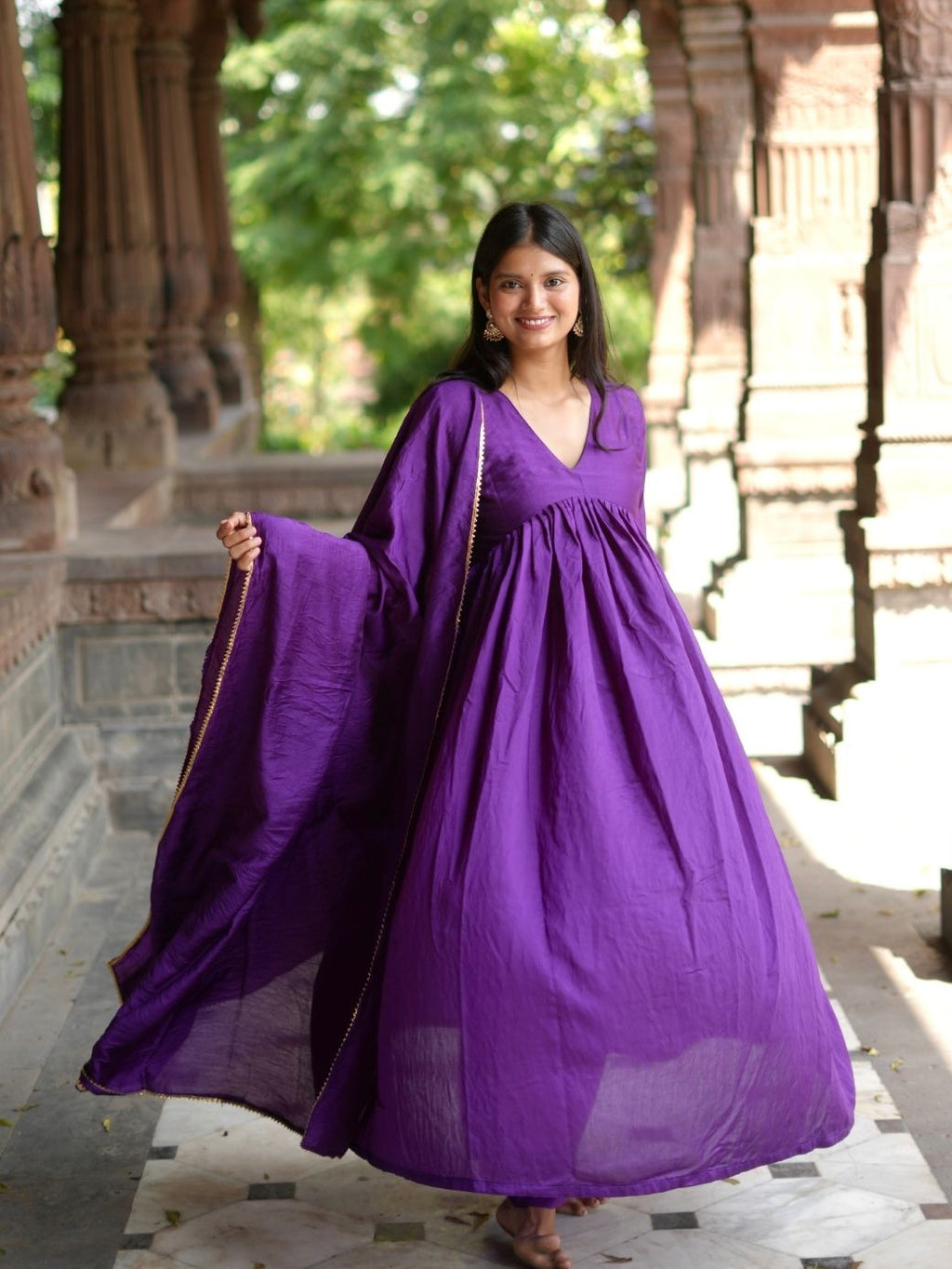 Amara Purple Anarkali Set